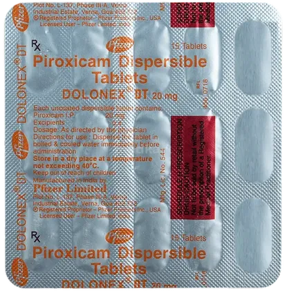 dolonex dt 20mg tablet 15's